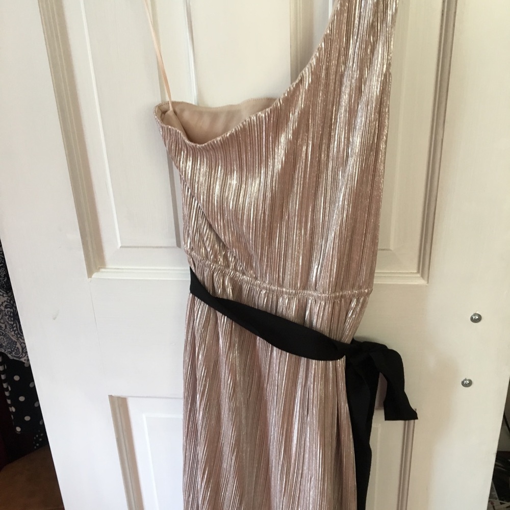 Express one shoulder silver dress